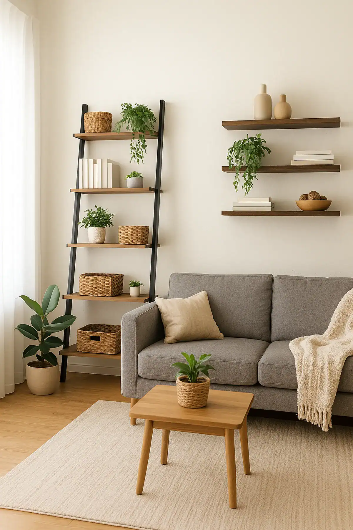 maximize vertical space living room tips