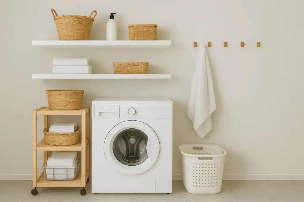 small laundry area ideas for beginners in a compact apartment