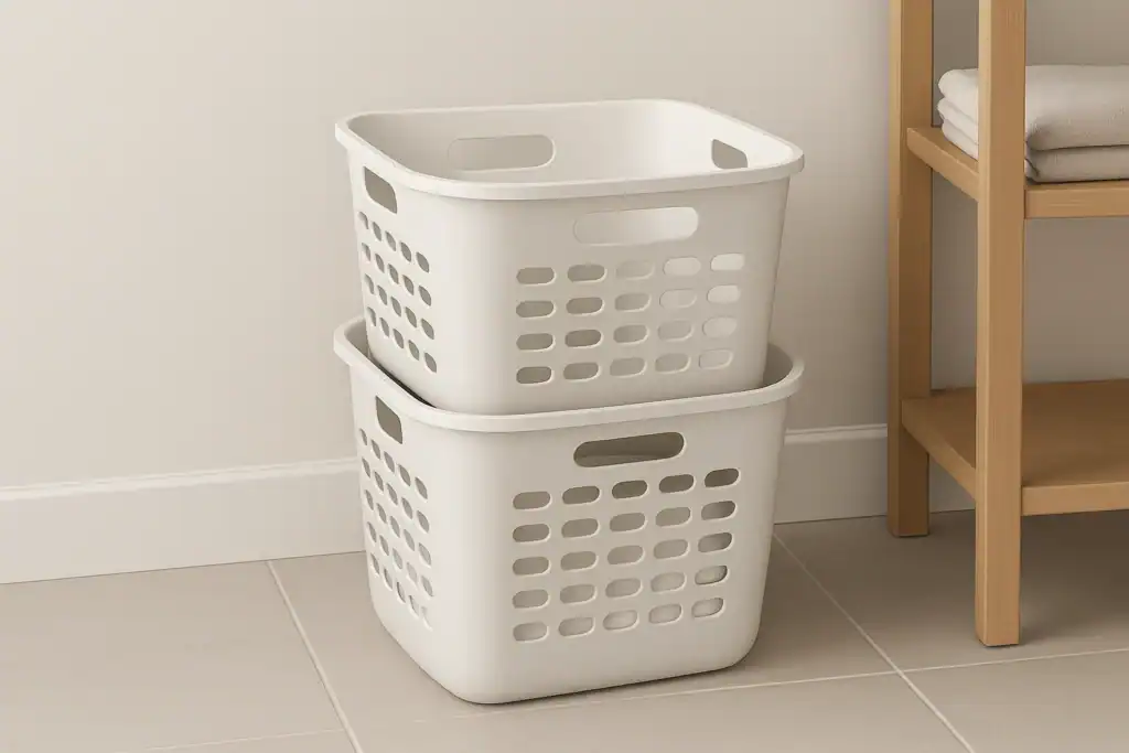 stackable laundry baskets for small laundry area ideas for beginners