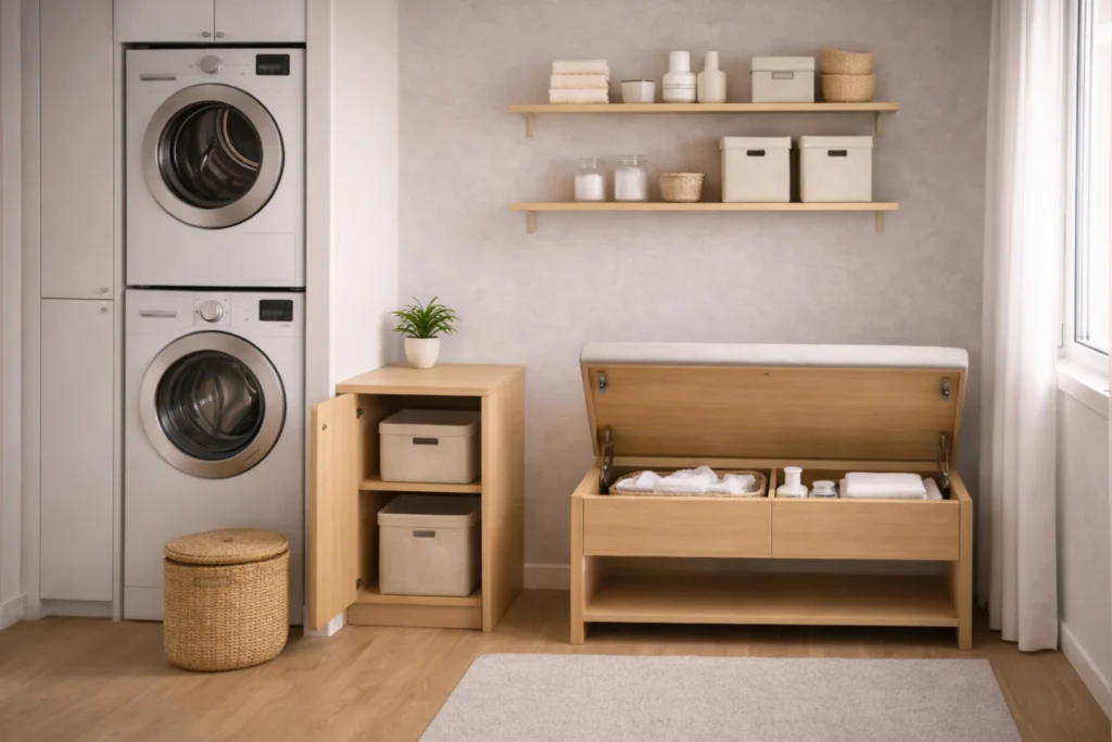 budget-friendly storage & organization using multi-functional furniture