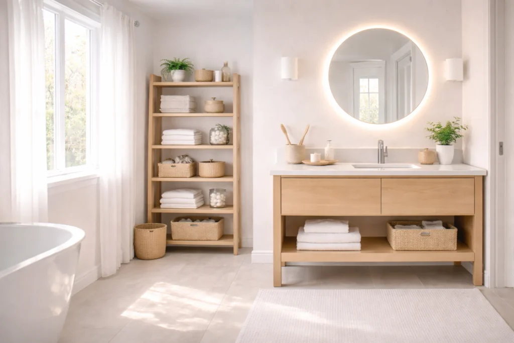 small bathroom layout ideas with good lighting