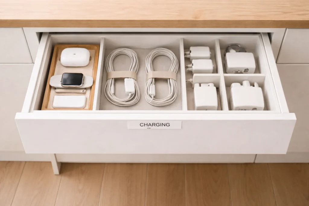 drawer organization system focused on single purpose storage