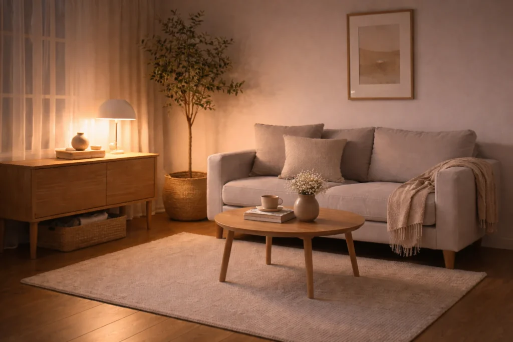 daily reset routine for small homes night reset lighting