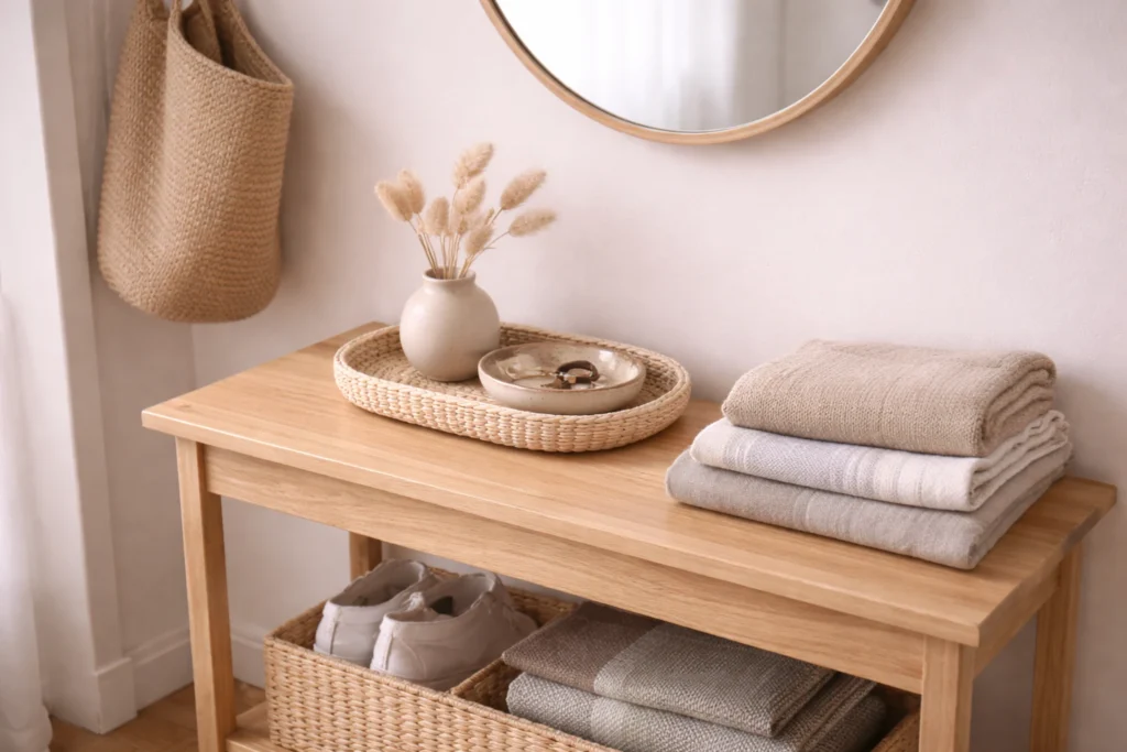 daily reset routine for small homes organized drop zone