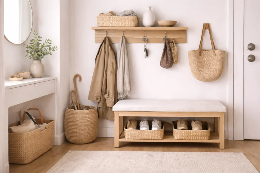 emotional benefits of small space living organized entryway