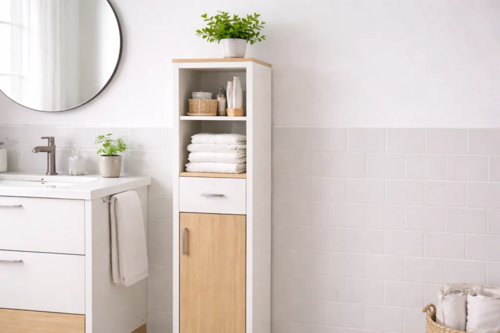 small bathroom furniture narrow cabinet storage