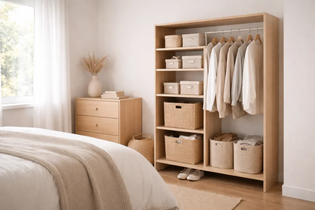 bedroom reset ideas for small spaces organized bedroom storage