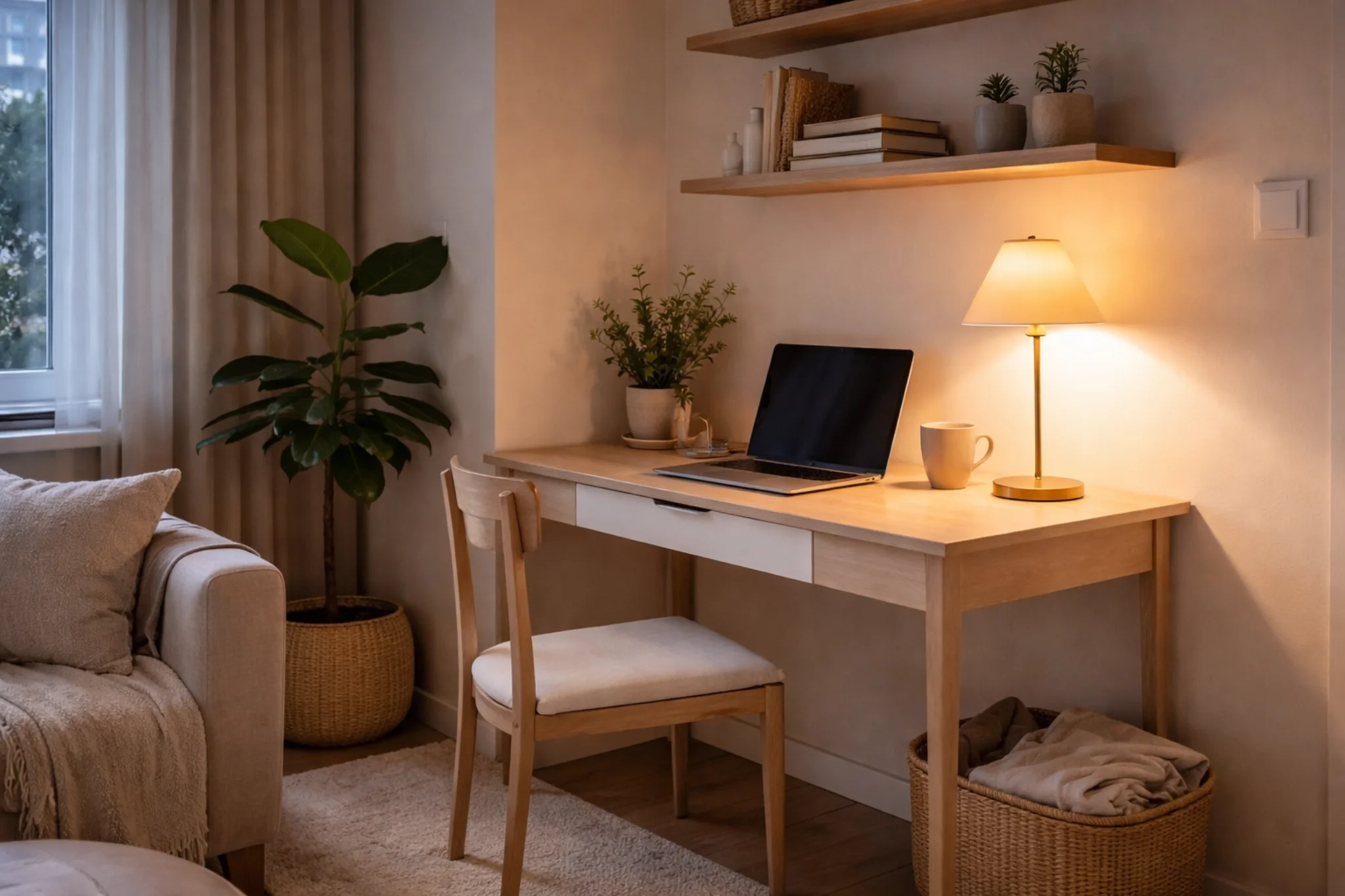 small home office zoning ideas using lighting separation