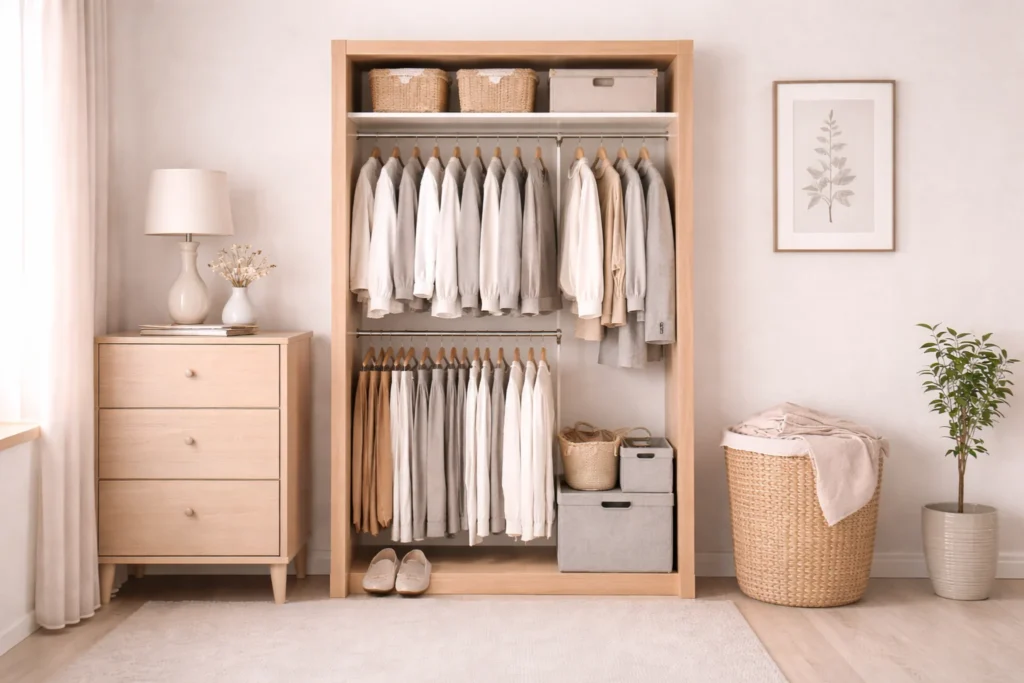 closet layout ideas for small wardrobes vertical space usage