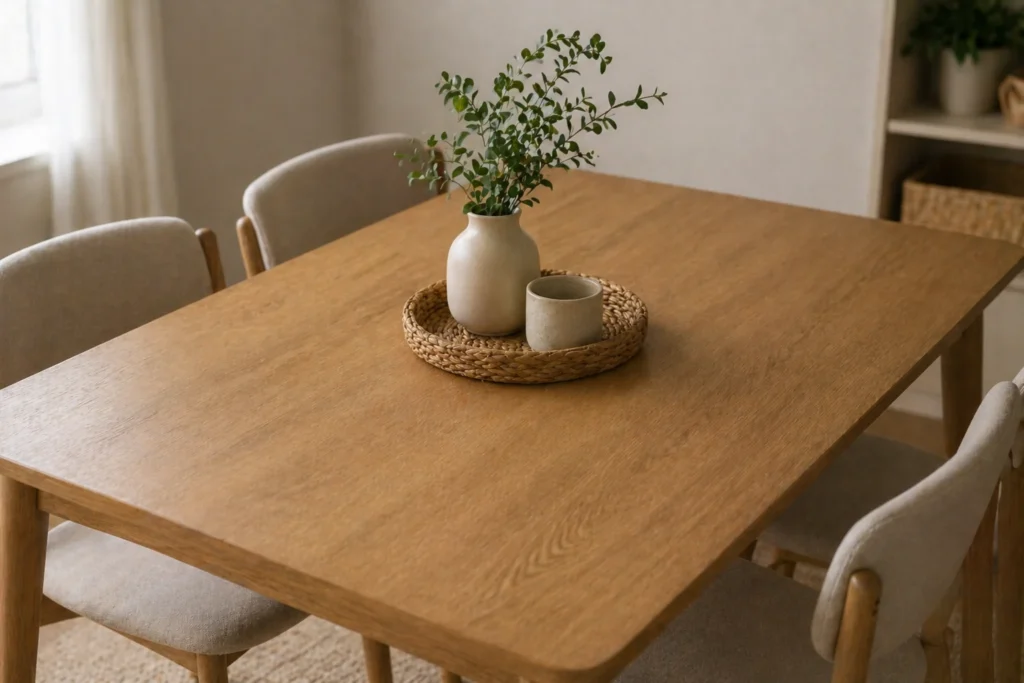 small dining space storage ideas minimal table setup