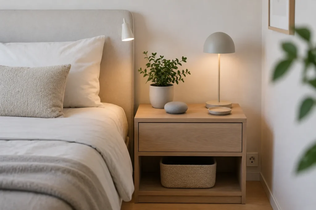 bedroom comfort gadgets for small spaces with minimal bedside organization