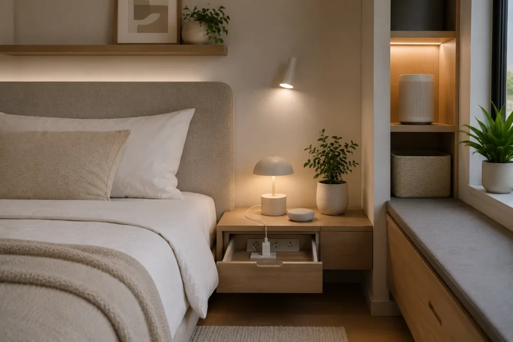 bedroom comfort gadgets for small spaces with hidden functionality