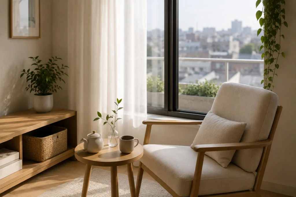 slow living rituals for small spaces with calm morning routine